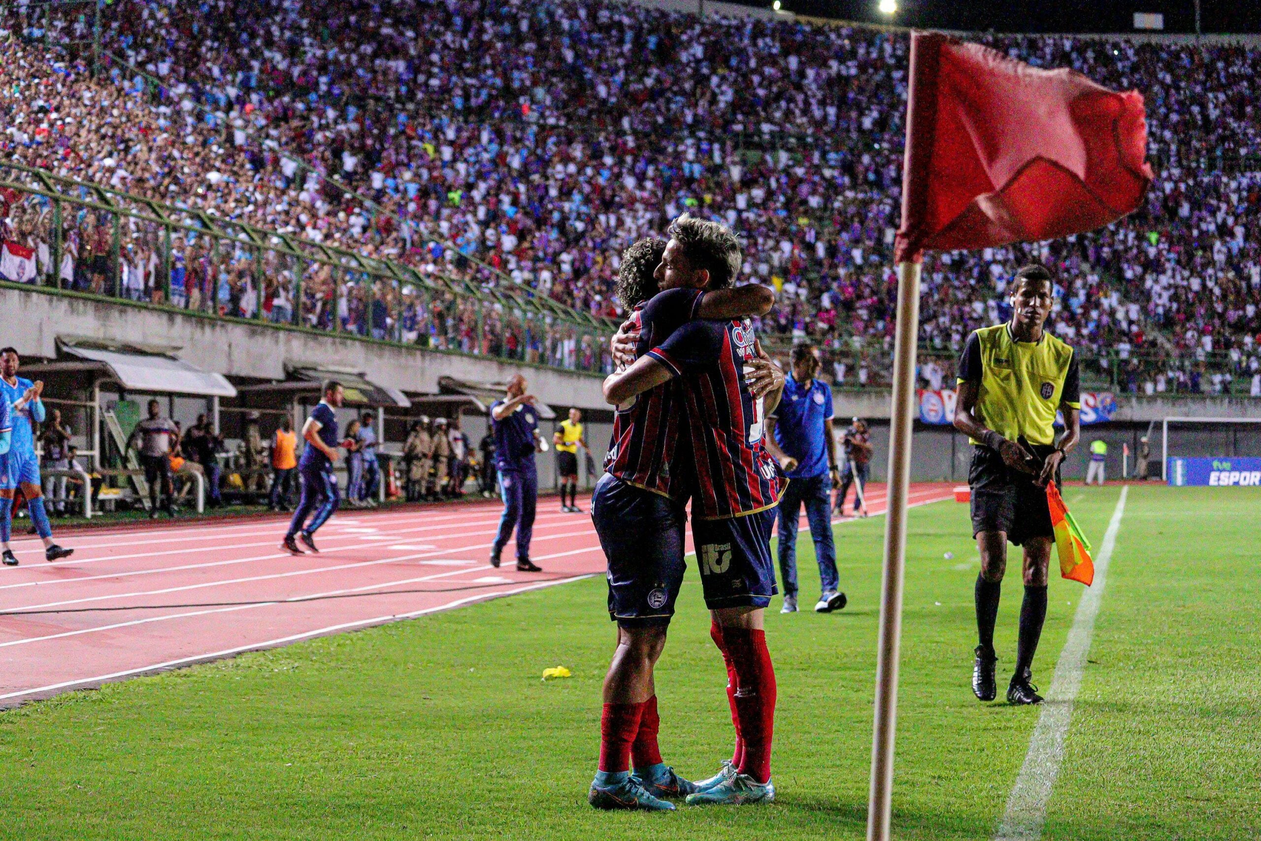 Na foto, o jogo entre Bahia x Juazeirense, Campeonato Baiano Serie A 2023, realizado no Estádio da Arena Fonte Nova, em Salvador (BA), 11 de janeiro de 2023.
