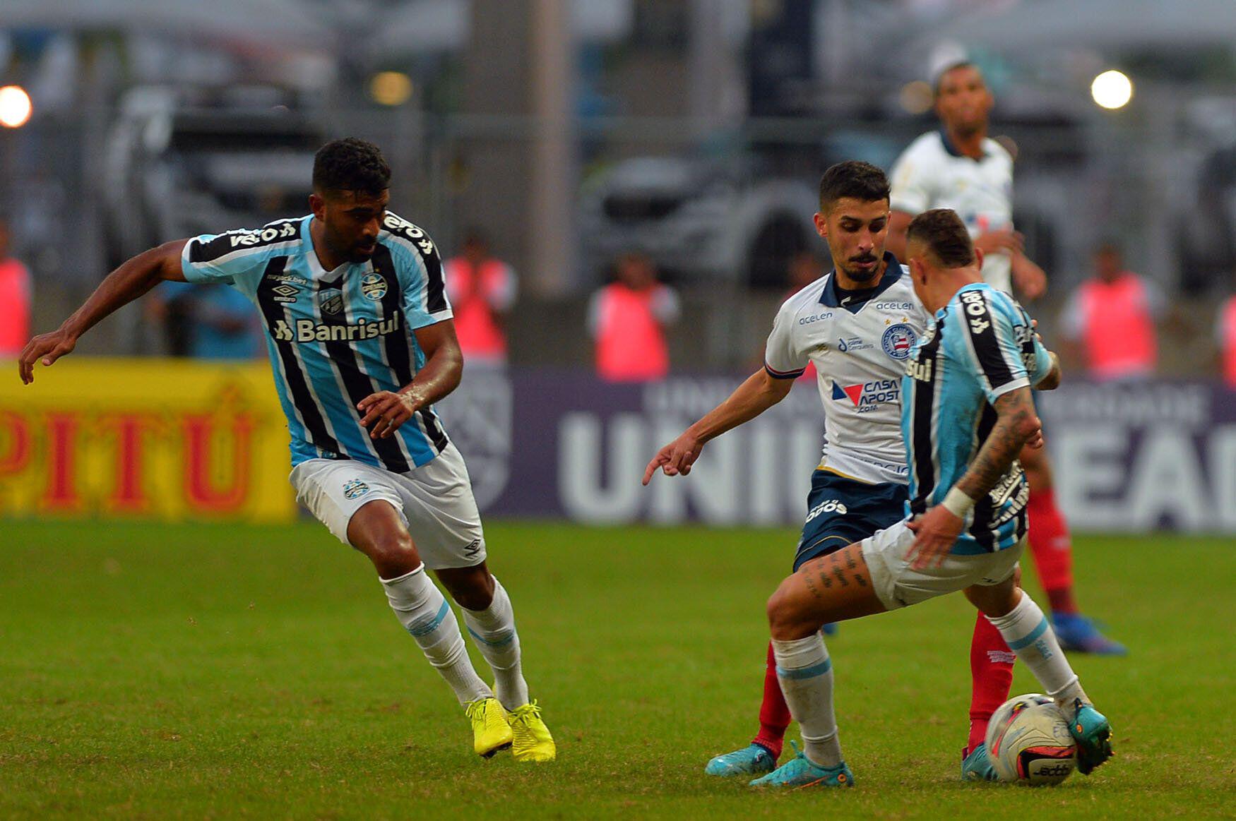 Salvador, Bahia, Brasil. 3rd July, 2022. Brazilian Soccer Championship - Second Division: Bahia vs Gremio. July 3, 2022, Salvador, Bahia, Brazil: Soccer match between Bahia and Gremio, valid for the 16th round of Brazilian Soccer Championship - Second Div