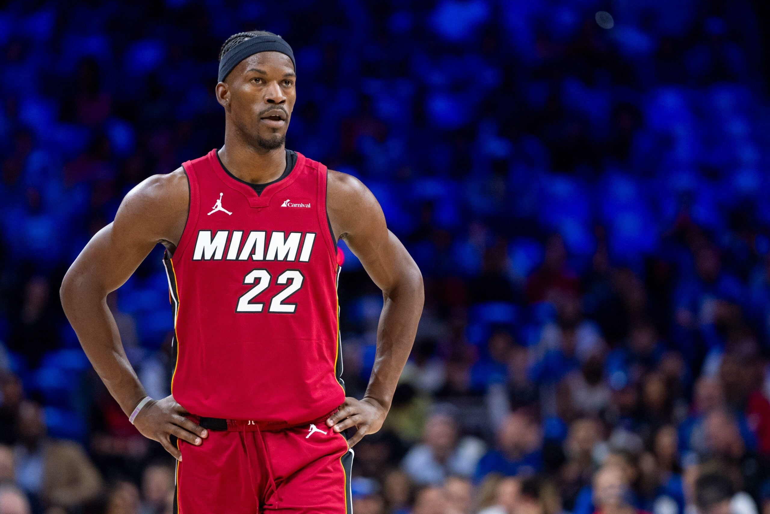 Jimmy Butler durante jogo do Miami Heat