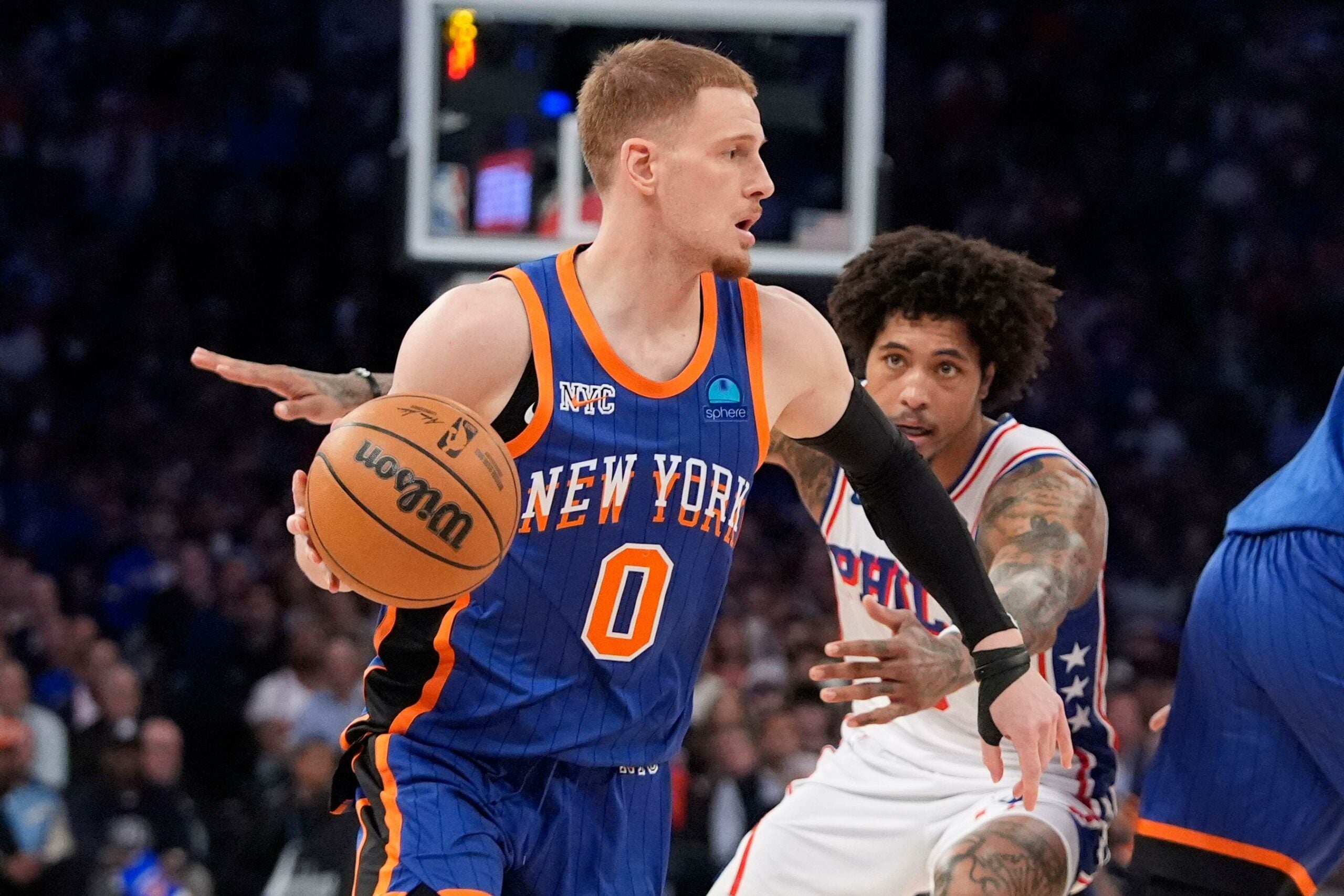 Donte DiVincenzo em quadra pelo New York Knicks