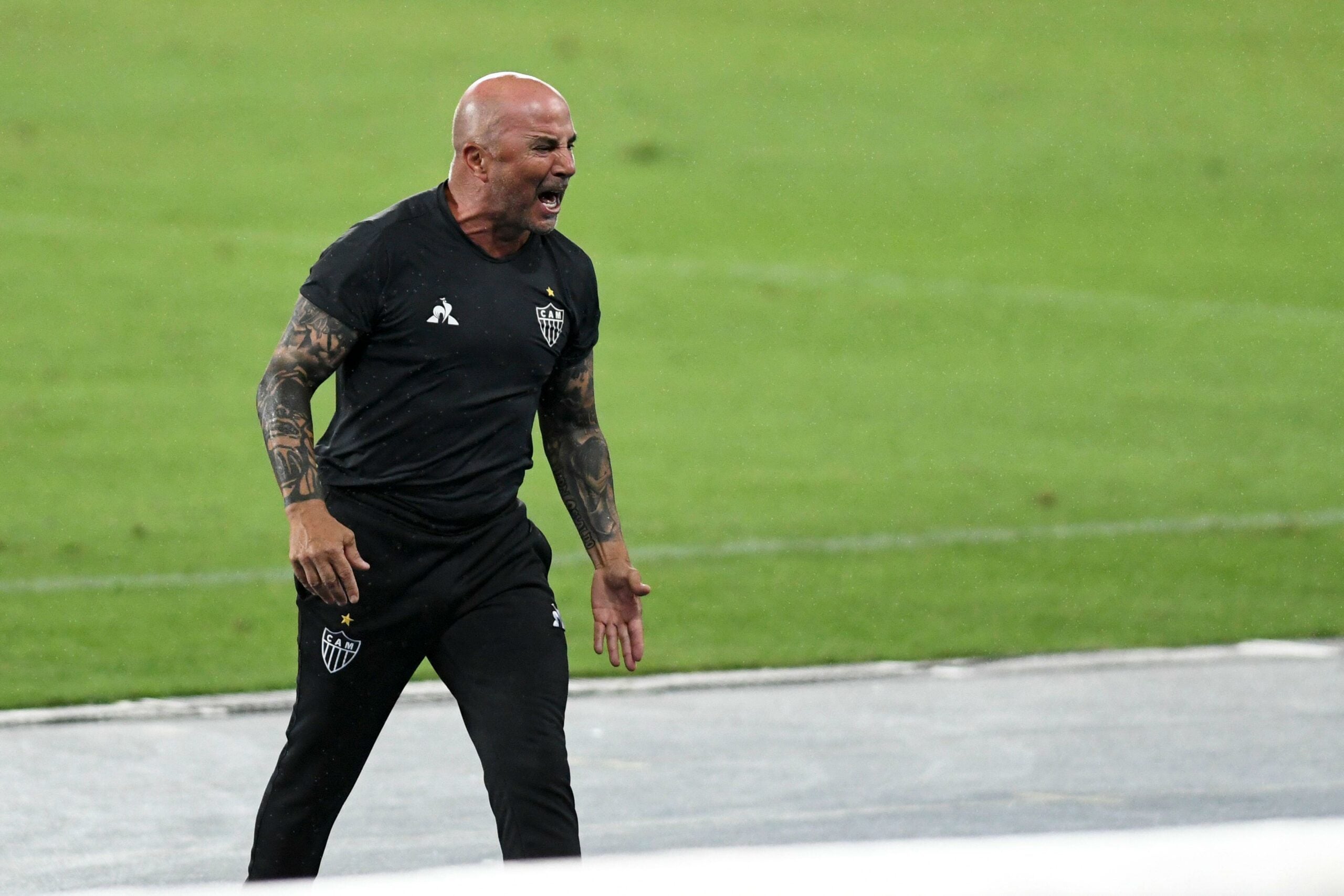 Então treinador do Atlético-MG, Jorge Sampaoli