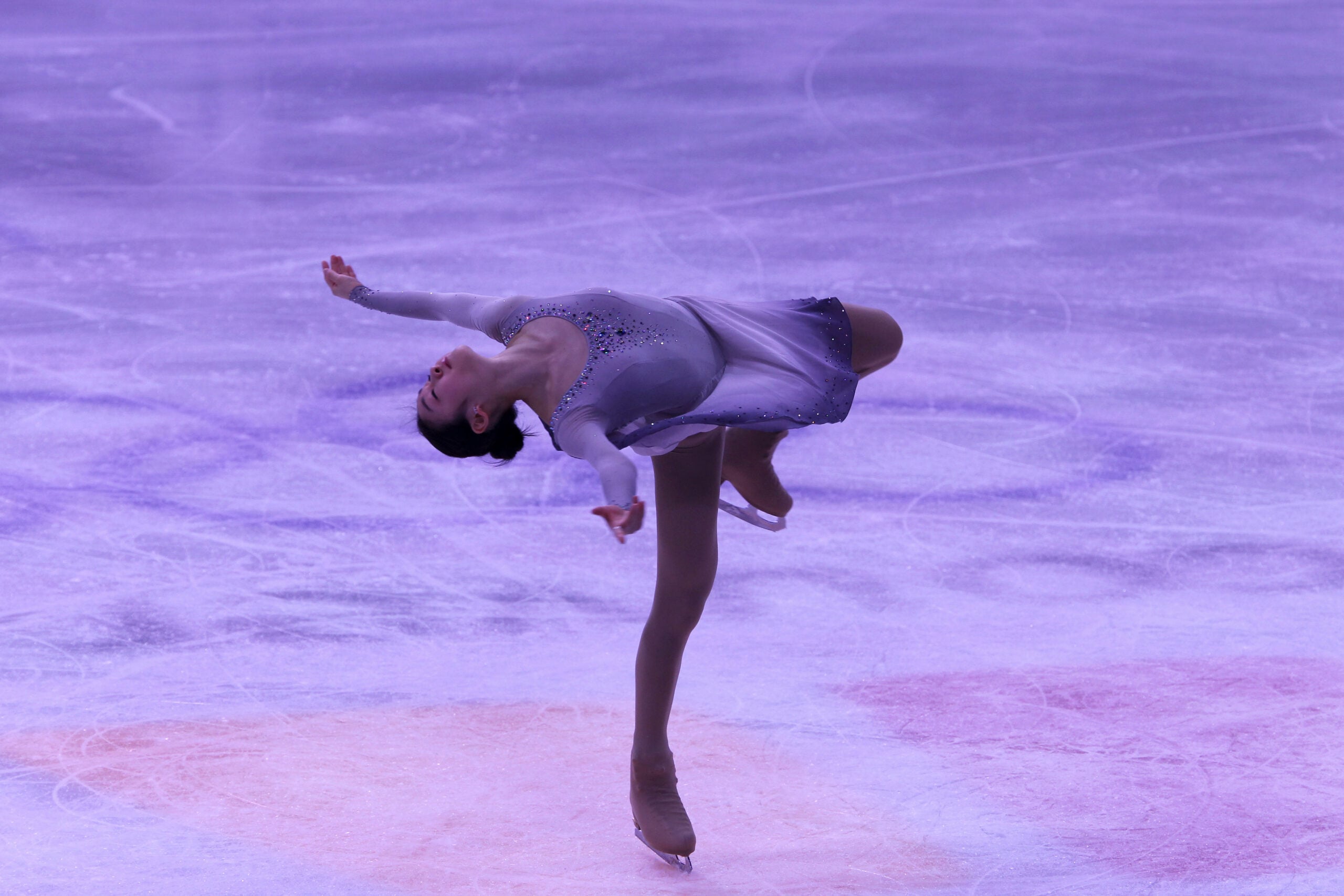Yu Na Kim, atleta de patinação artística, performando
