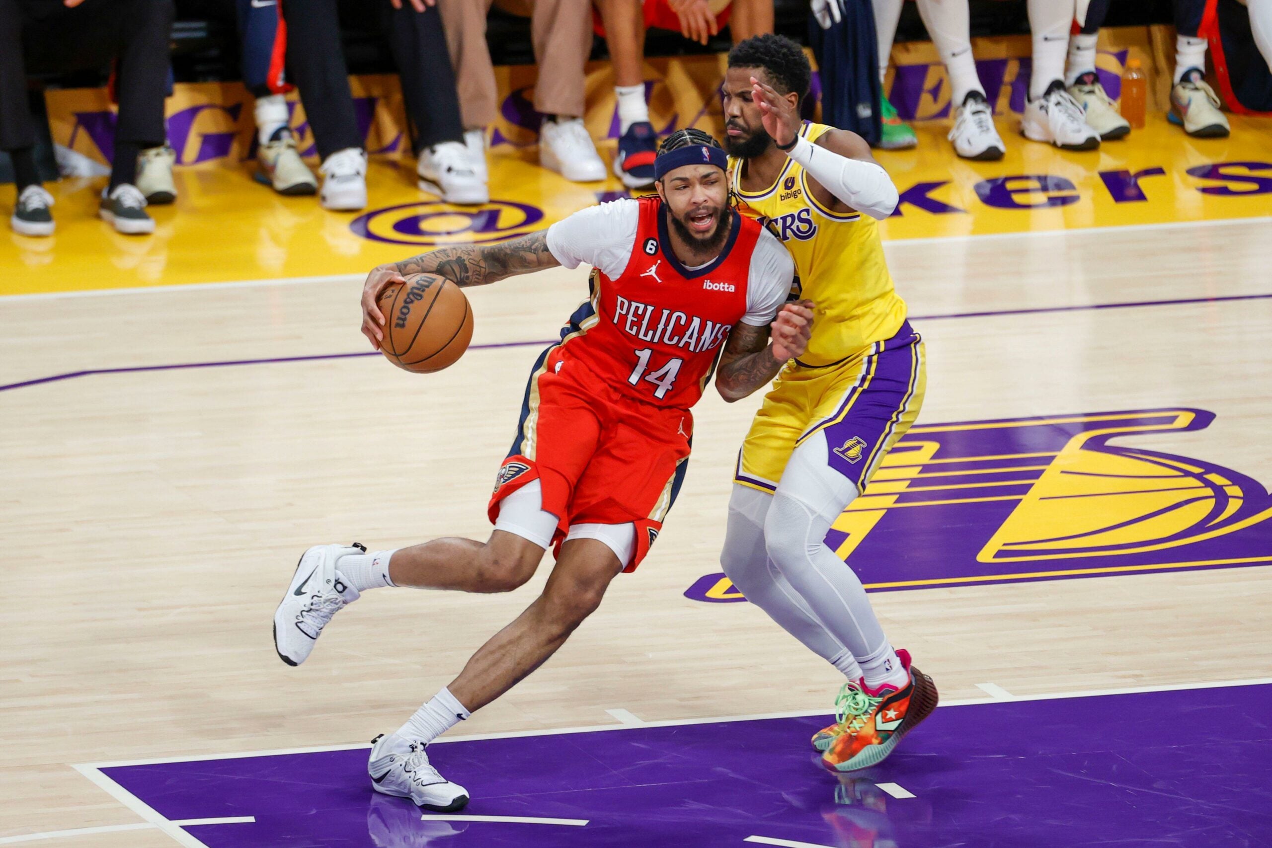 Brandon Ingram, do New Orleans Pelicans vs. Malik Beasley, do Los Angeles Lakers