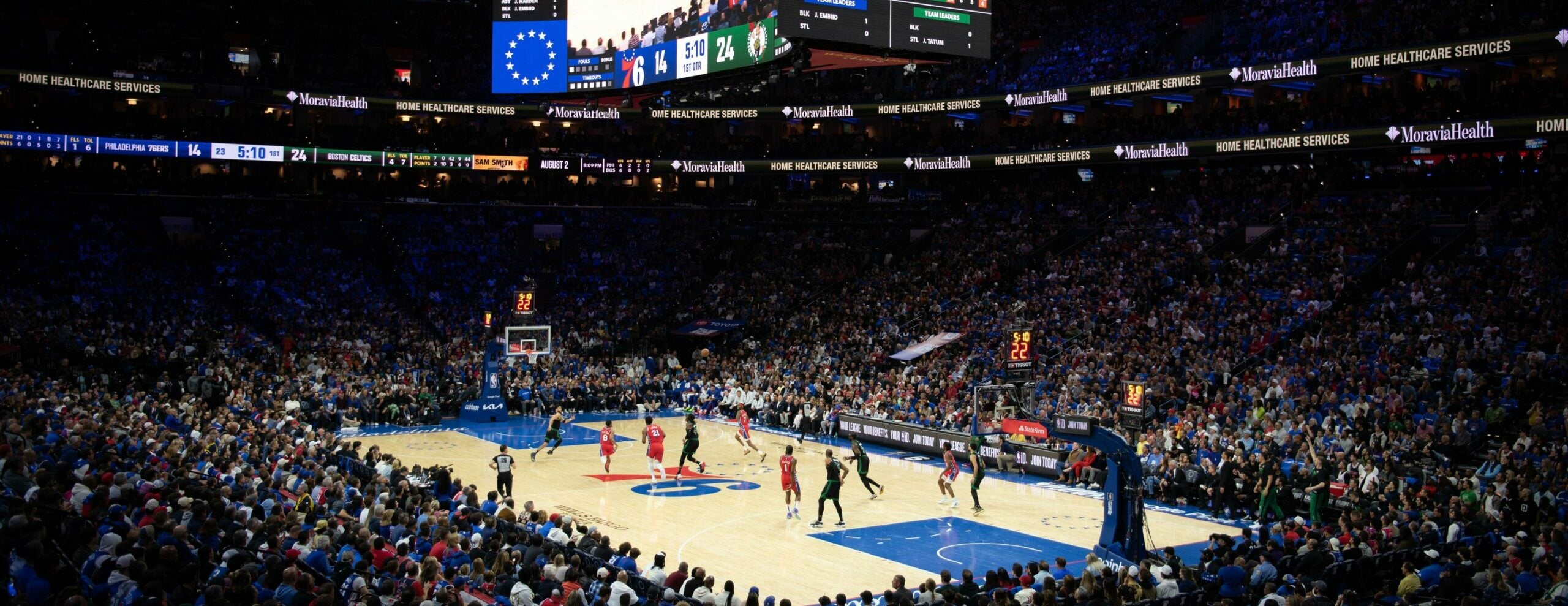 Jogo Celtics contra Philadelphia 76ers