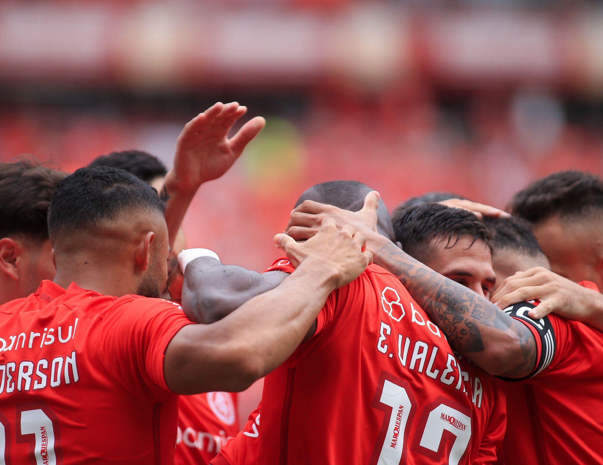 Jogadores do Internacional comemorando