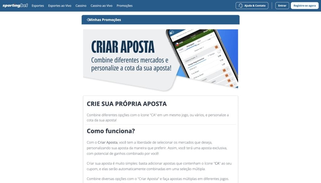 Criar Aposta Sportingbet
