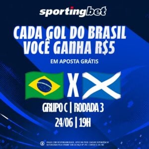 Promoção Brasil x Escócia - cada gol vale R$5