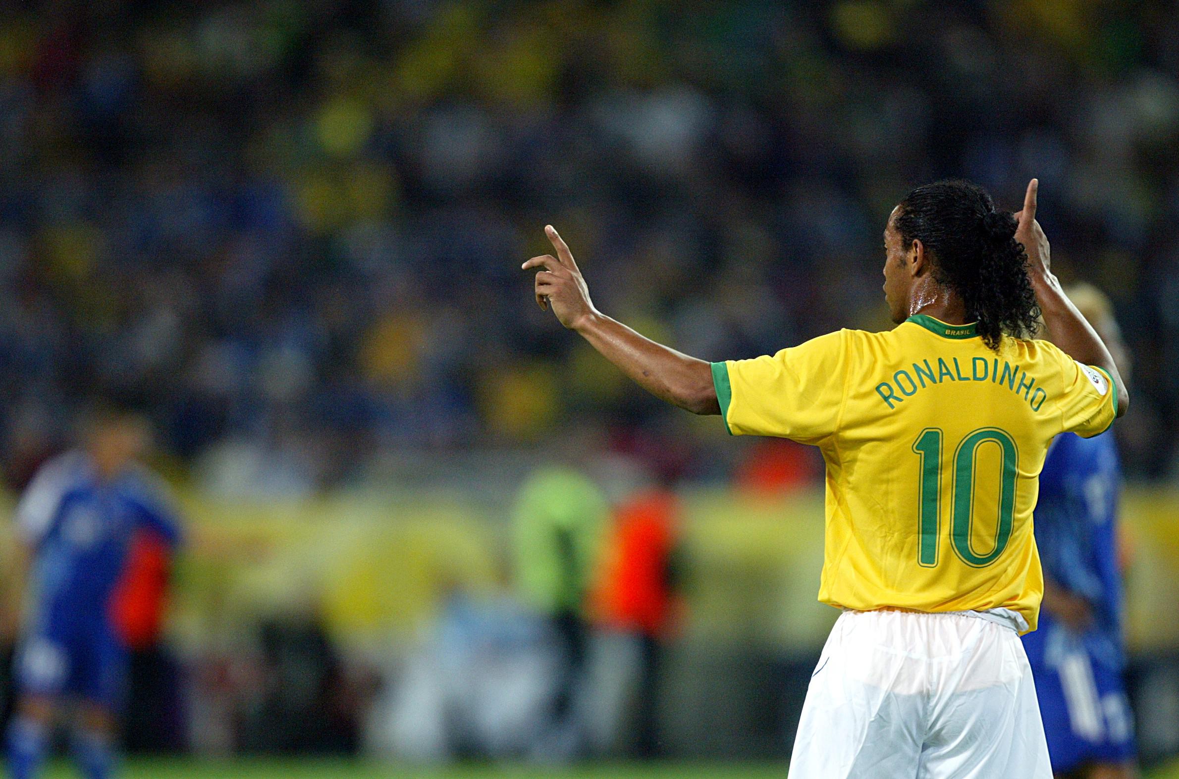 Os números de Ronaldinho na Copa do Mundo