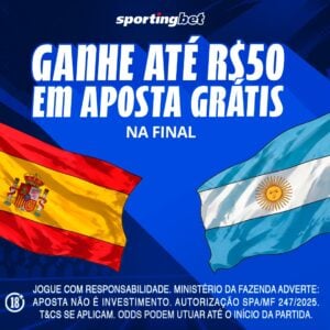 Aposta grátis na Sportingbet Espanha x Argentina