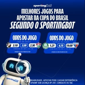Sportingbot - melhores jogos para apostar na Copa do Brasil